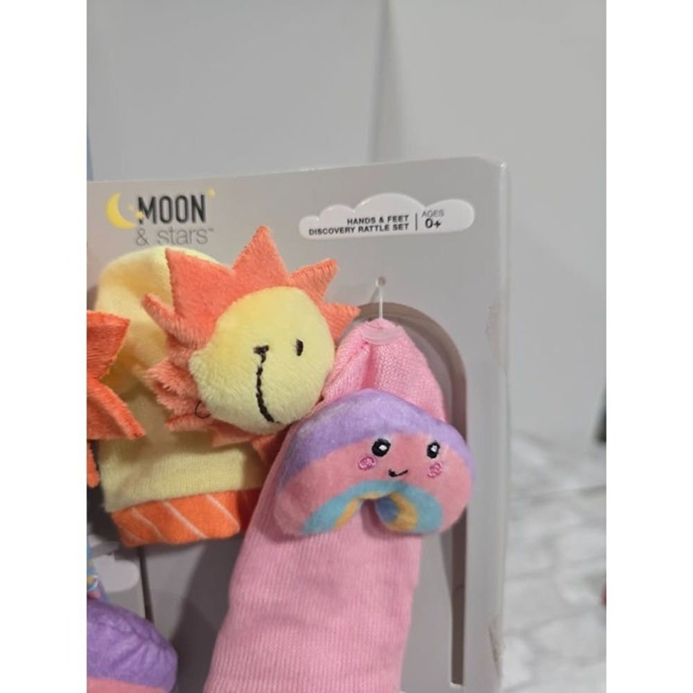Moon & Stars Hands & Feet Discovery Rattle Set - Picture 2 of 6